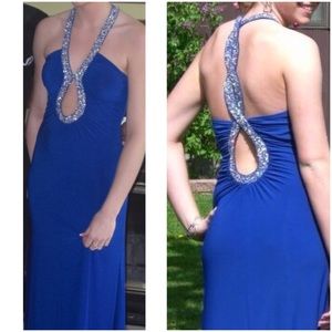 Royal Blue Flip Prom Dress
